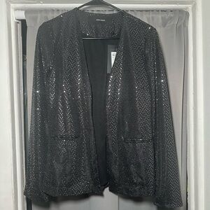 Vero Moda Embellished Sequins Open Front Blazer Jacket Size XS